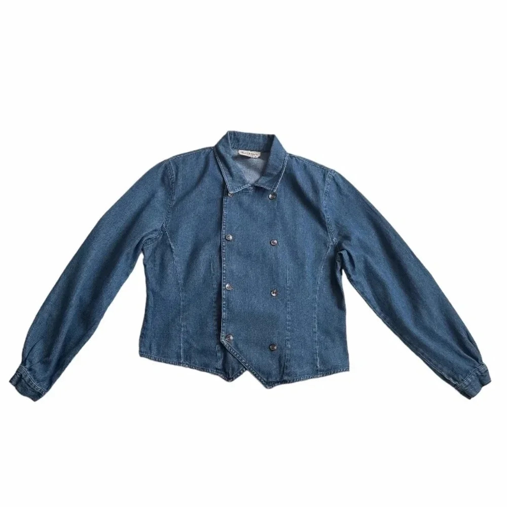 Carroll Reed Vintage Size12 long sleeve blue denim Botton down top